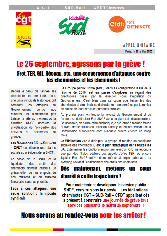 1 - Actualités revendicatives - 07.2023.Comminique.Unitaire.Greve.26.Septembrevdef_001