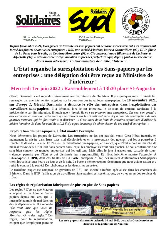 2022-05-30 Rassemblement ministère intérieur