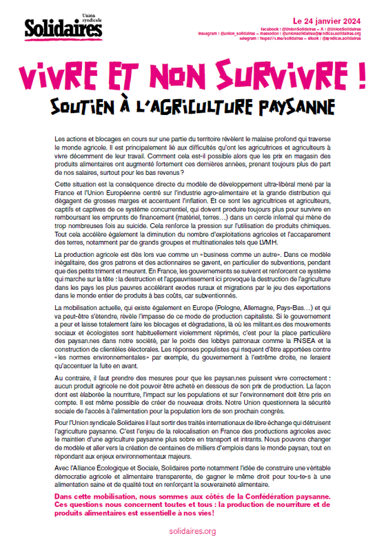 2024-01-24 soutien agriculture paysanne