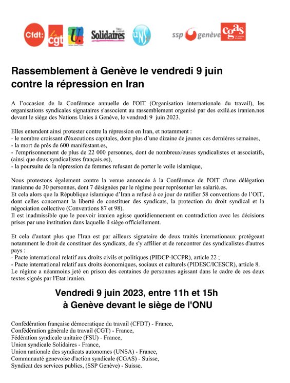 9 juin iran à geneve