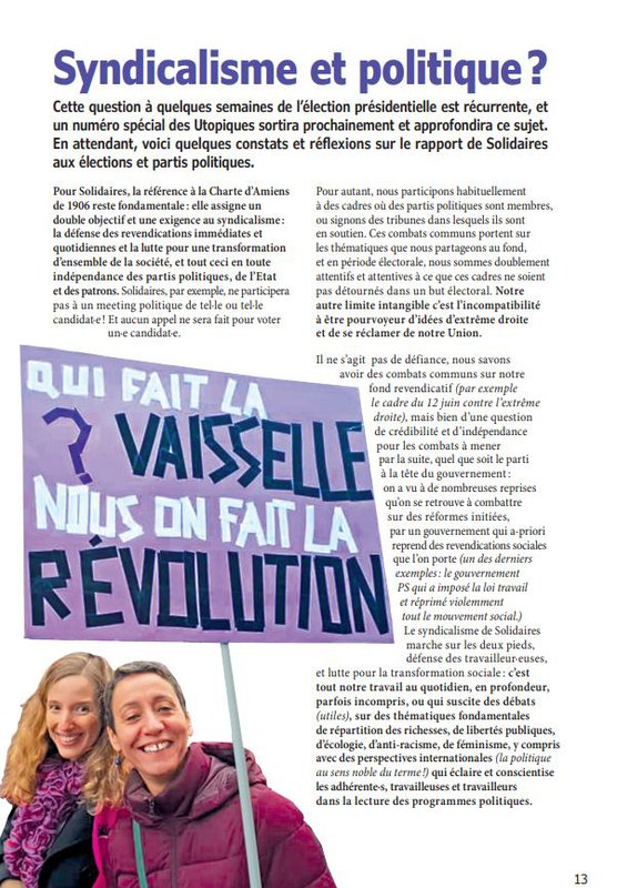 Syndicalisme et politique