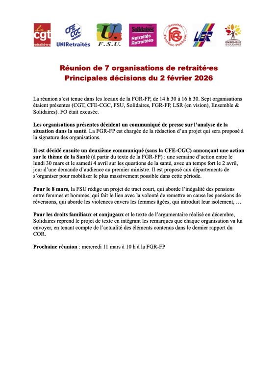 Décisions du 2 février 2026