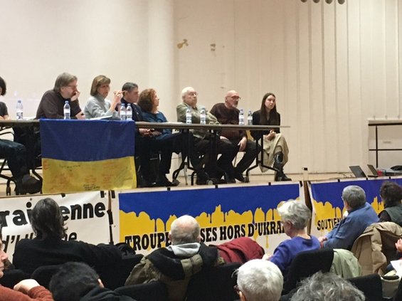 Yuri lors du meeting du Réseau européen de solidarité avec l'Ukraine