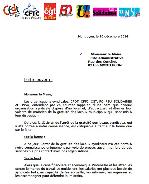 LettreOuverteGratuitéLocauxSyndicauxDécembre2014