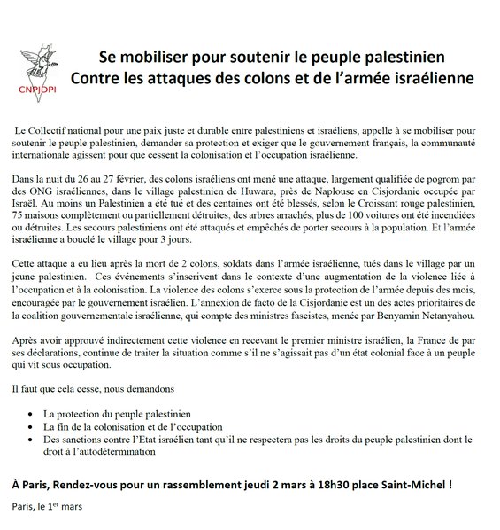 Rassemblement 2 mars