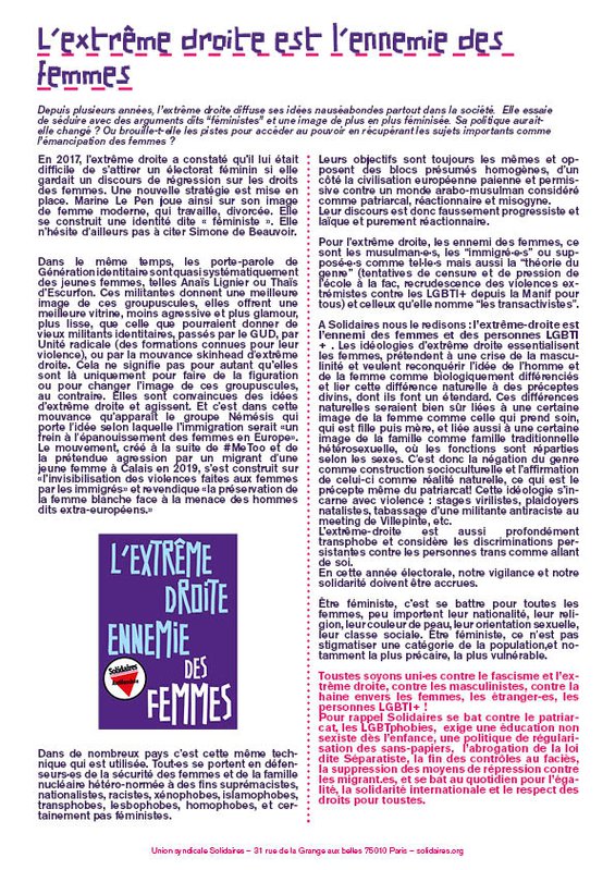 bulletin-femmes_202203_l'extrême droite est l'ennemie des femmes