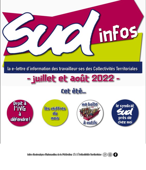 Lettre électronique d’information de la Fédération SUD CT n°5