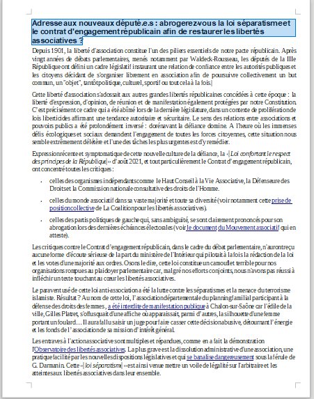 image lettre deputes separatisme