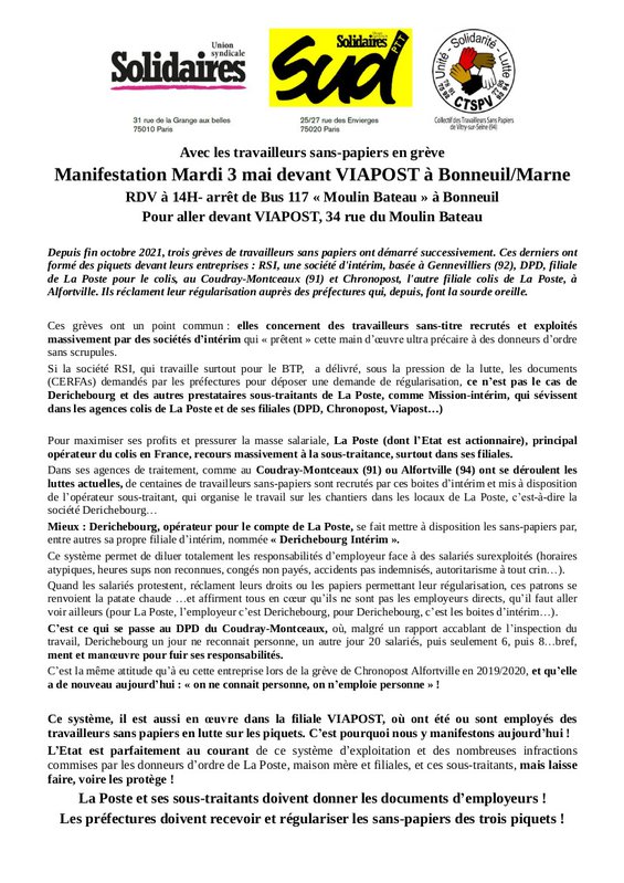 tract manif Bonneui 3 mai 22 Viapost 22