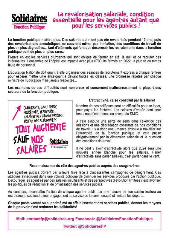 tract salaire attractivité