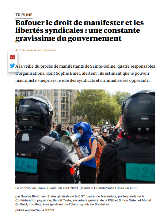 tribune repression